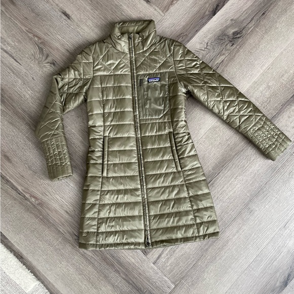 LIKE NEW Patagonia Women’s Radalie Water Repellent Parka Basin Green XS - Picture 4 of 10
